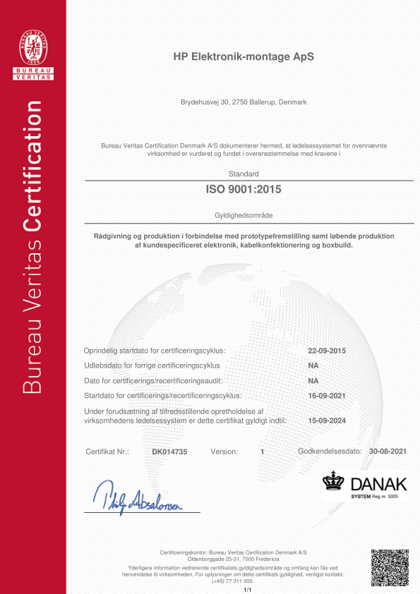 iso 9001 2015 certifikat 30-08-21